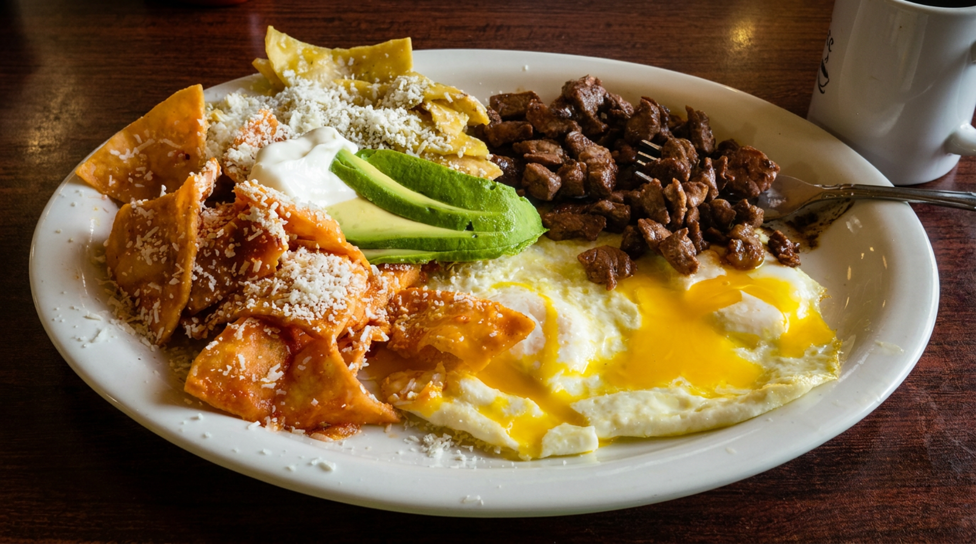 Start with the chilaquiles